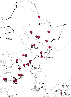 中國環(huán)保部門部分監(jiān)測站分布圖。圖/中國環(huán)保部網站