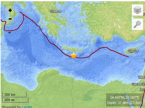 希臘克里特島海域發(fā)生5.6級(jí)地震暫無(wú)傷亡損失